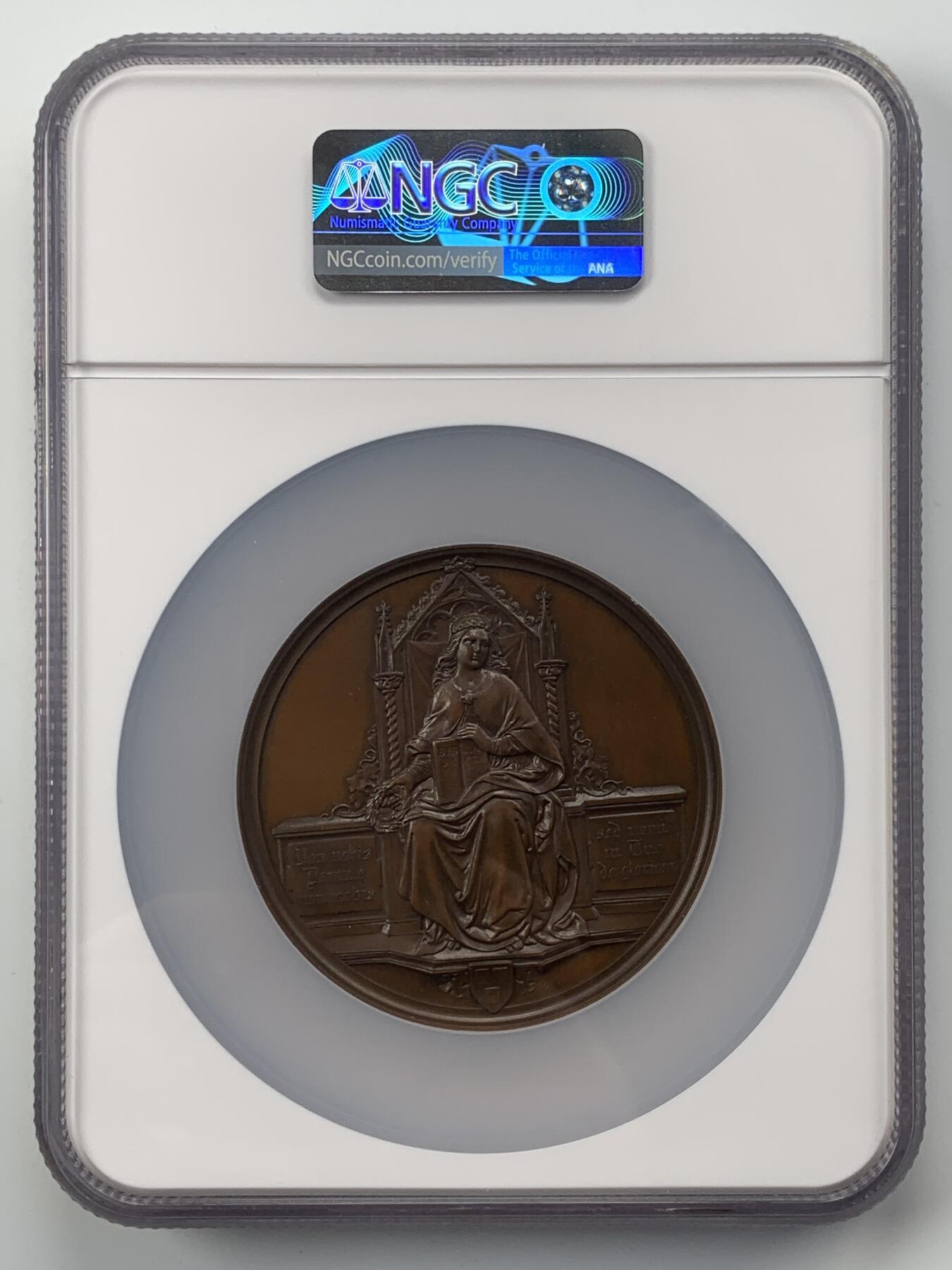 掌中浮雕-藏着的欧洲第054场 NGC MS65 : 1847年画家弗里德里希·奥弗贝克铜章，67mm，边铭：手指CUIVRE，奥地利的雕刻师Seidan雕刻，法国造币厂铸造