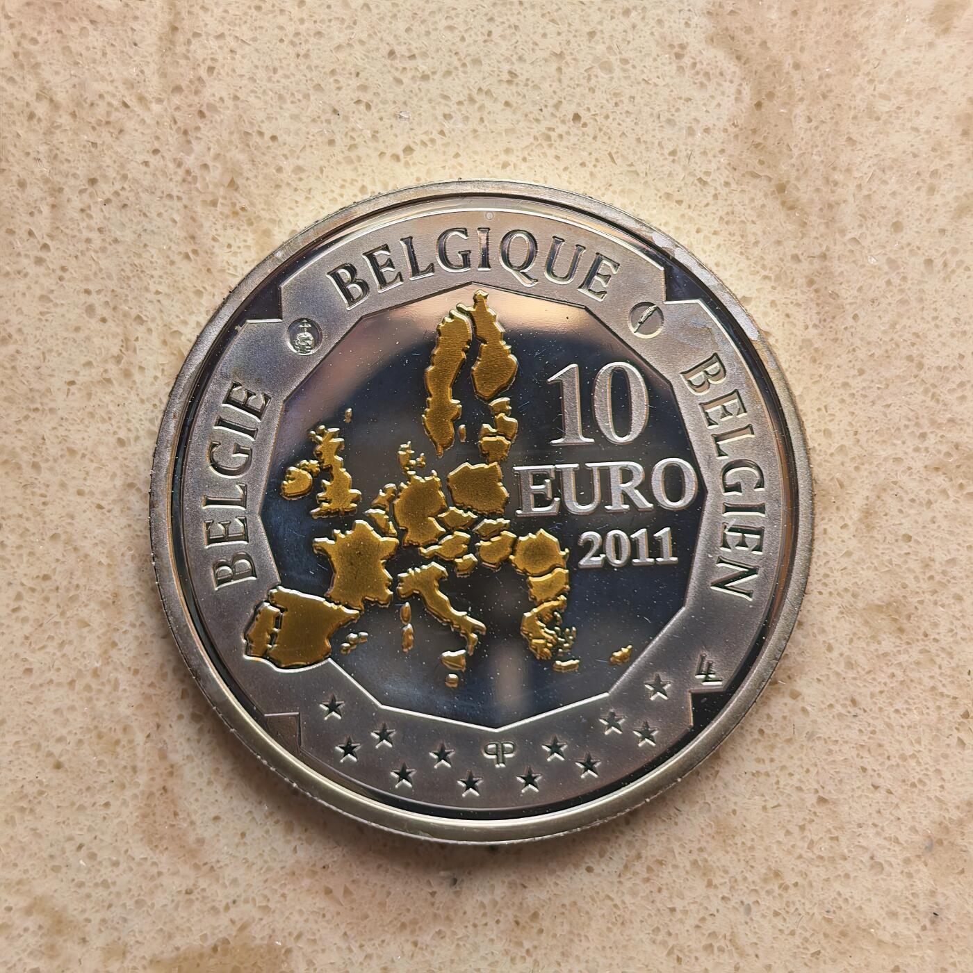 道一币馆币章第一百六十八场 原盒证 比利时2011年比利时深海勘探10欧元精制银币 