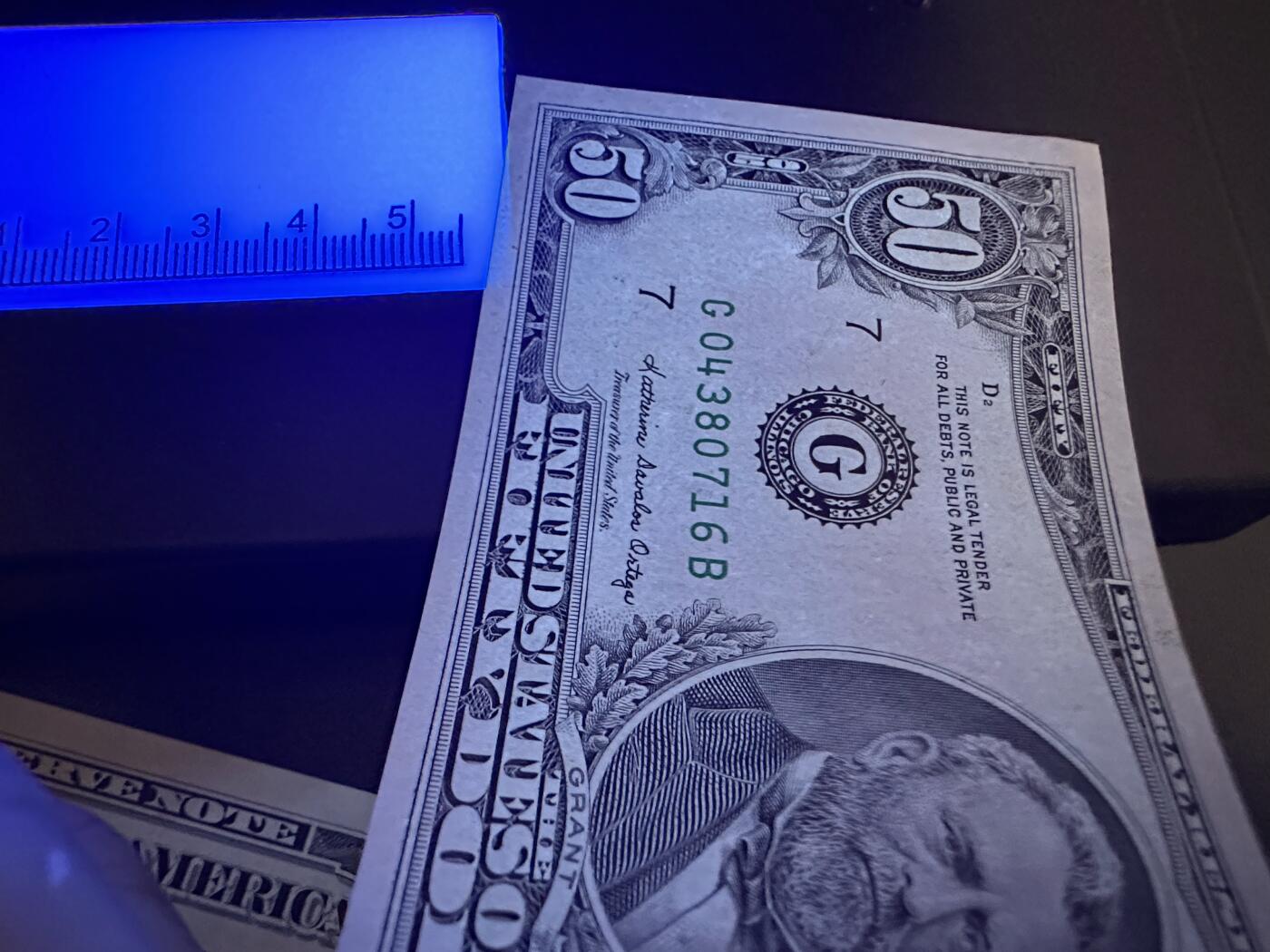 《外钞收藏家》第六百一十六期（精品场）（长期征集拍品、欢迎藏友们联系合作） 美国小头版50美元 UNC-