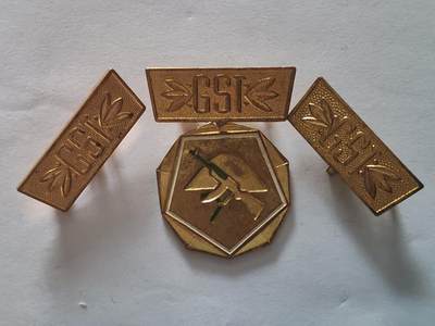 韵星假日军品类拍卖第45期 -- Rimey Holidays Militaria Auction 45 - 民主德国体育与技术协会射击奖章与上挂一组