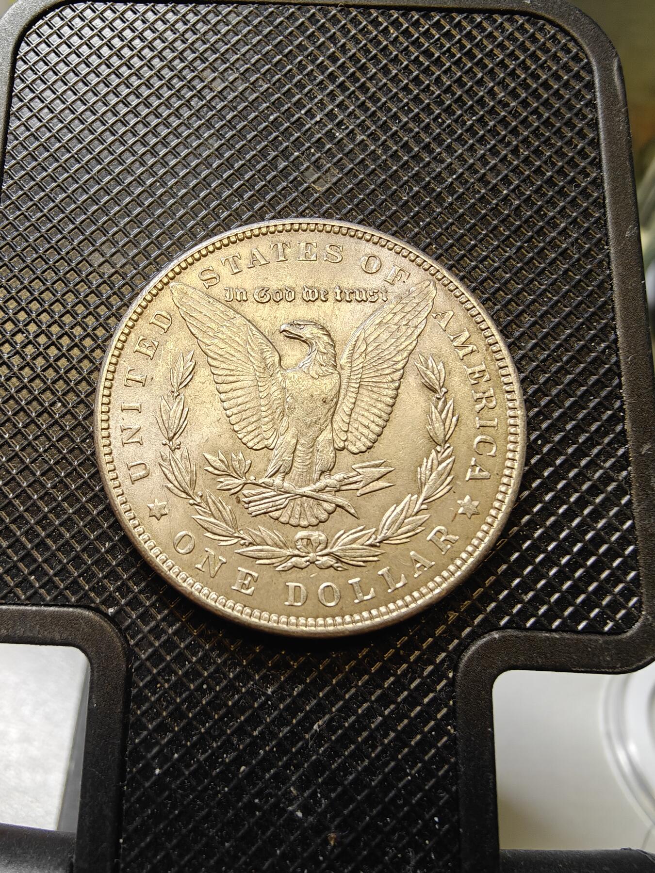 1889年转光底板MS收藏级摩根银币