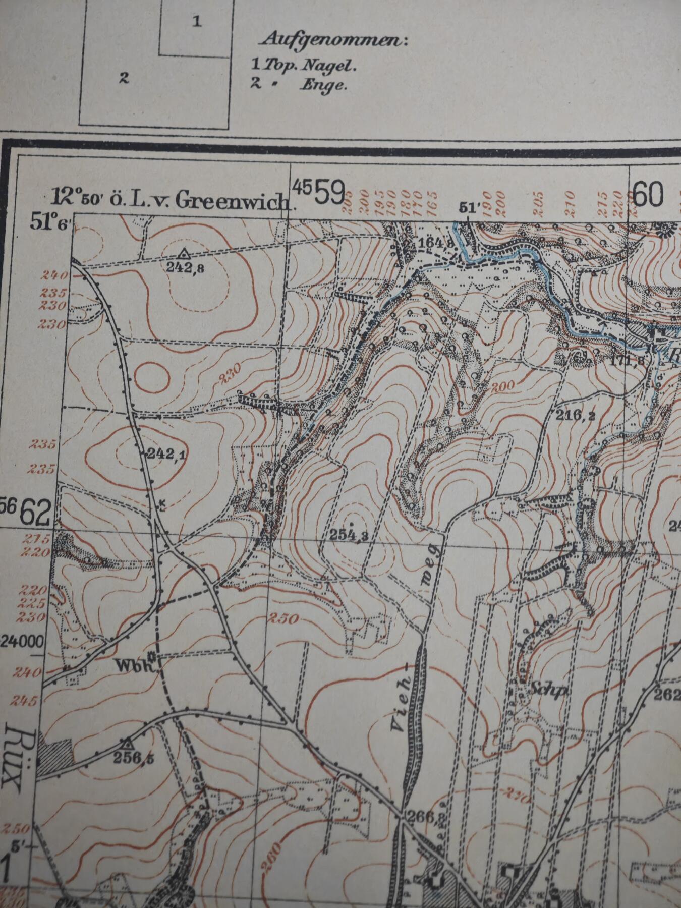 橙子收藏第五期 德意志帝国/魏玛共和国时期萨克森州官方测绘的高精度军用/民用地形图，1913年出版。是研究20世纪初德国中部地理、行政与军事的珍贵实物史料