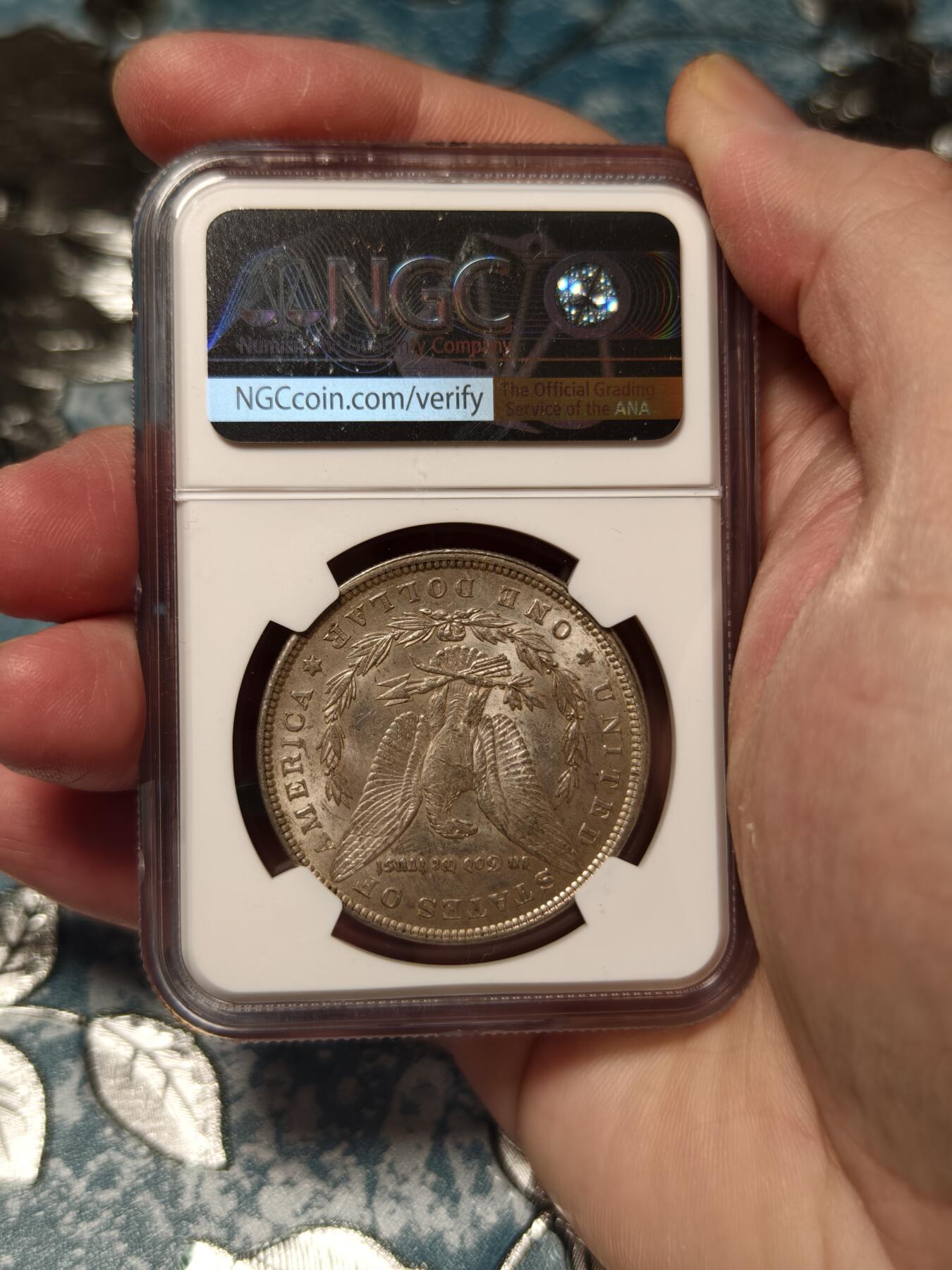 抚柳草堂-第十五期章牌钱币  奖章勋章限时免佣 满百包邮 放漏专场 1880美国摩根1美元大银币 Ngc unc 细节在线光感不错