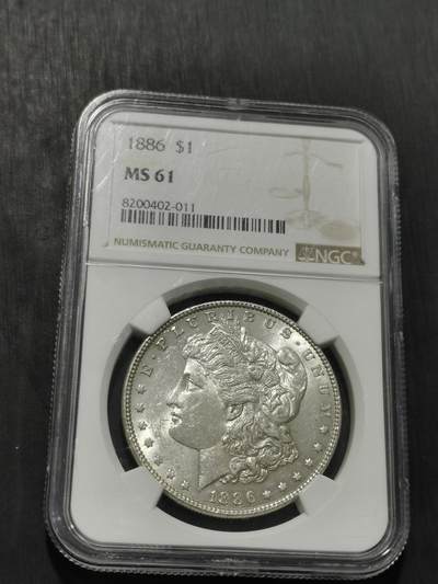 天下钱庄专场欢迎参拍 - NGC MS61 1886美国摩根一美元银币