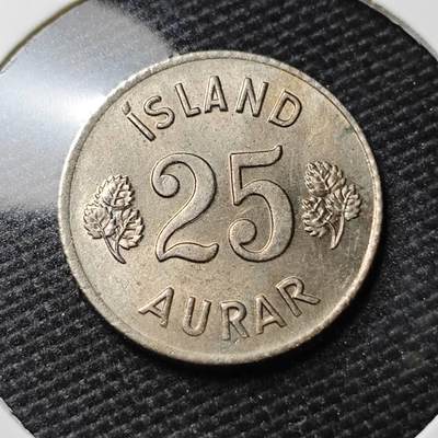 KK钱币收藏小铺   第405期 2月预留时间 周末发货 - 1967冰岛25奥拉 