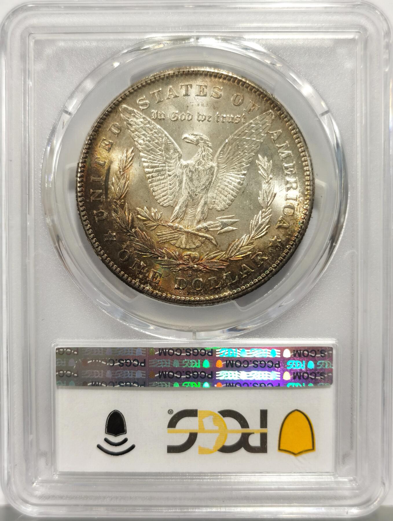 博洋堂世界钱币拍卖第164期（全场包邮） PCGS MS64 美国1878 S 摩根银币 首年摩根 双面极美五彩包浆 转光犀利 不可多得的藏品