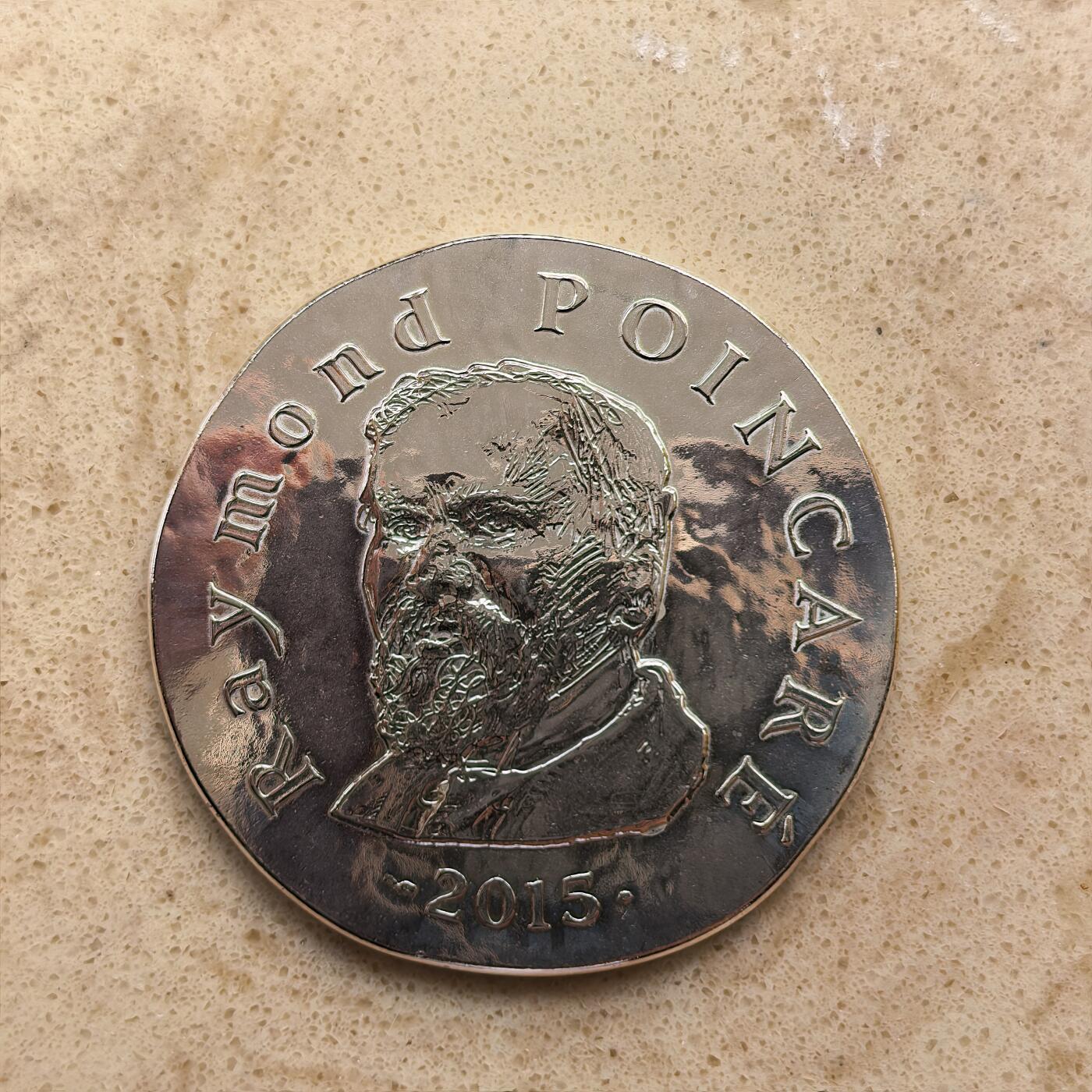 道一币馆币章第一百六十八场 原盒证 法国2015年历史上的领袖-雷蒙德·庞加莱10欧元复古银币  22.2g 900s 5000