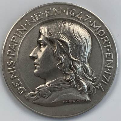 掌中浮雕-藏着的欧洲第054场 - 1839年法国机械、铸造行业工会银章，47mm，46.5g