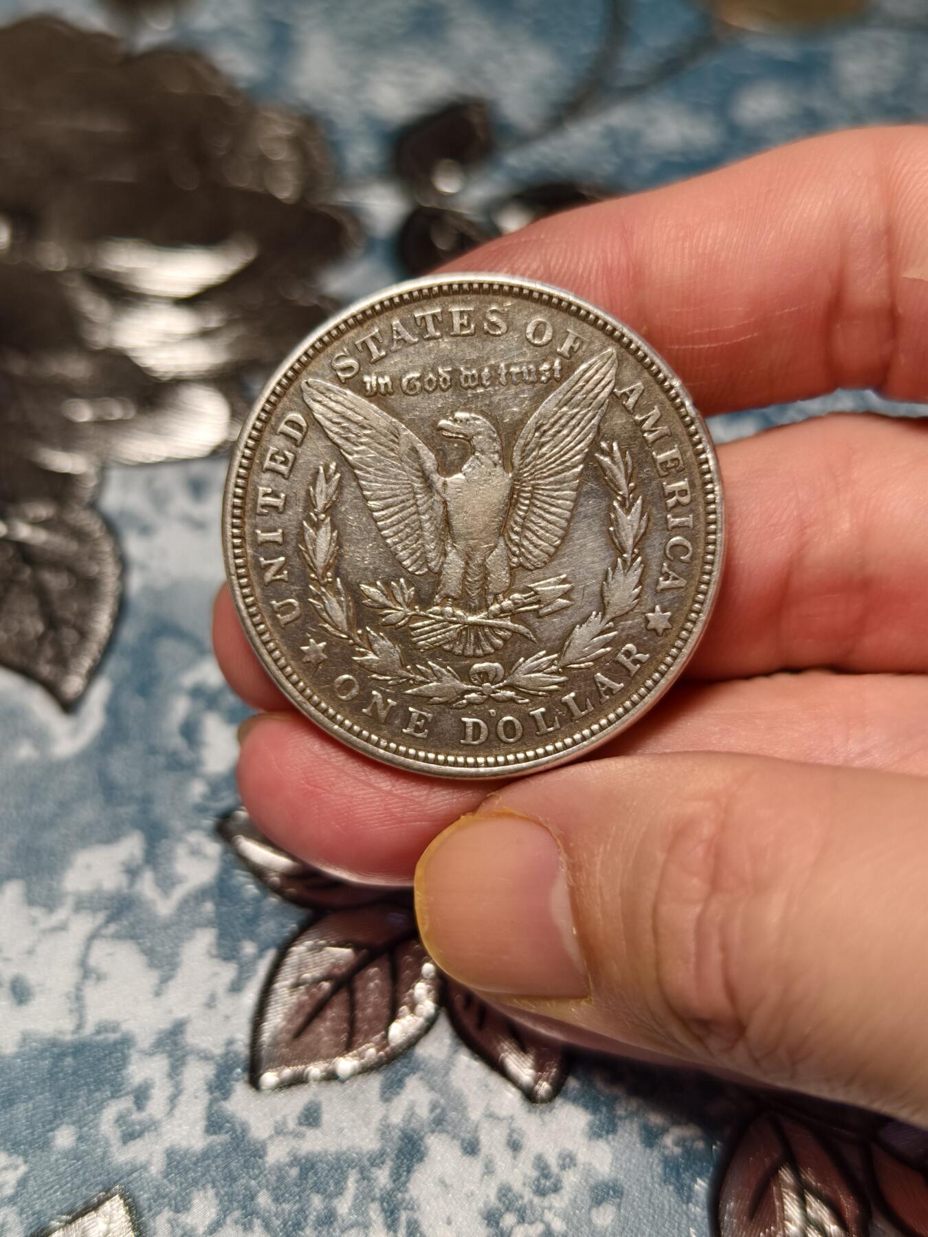 抚柳草堂-第十五期章牌钱币  奖章勋章限时免佣 满百包邮 放漏专场 1921美国摩根1美元大银币 重26.7g 流通美品温润柔美