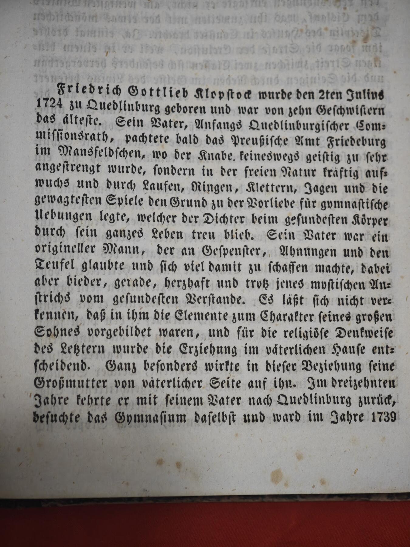 橙子收藏第五期 弗里德里希·戈特利布·克洛普施托克《全集1.2》（1854年版   收藏家签名版  这是一套19世纪德国经典文学珍本，为德国启蒙运动时期伟大诗人弗里德里希·戈特利布·克洛普施托克（Friedrich Gottlieb Klopstock，1724–1803，1854年由莱比锡出版社出版，是研究德国文学与宗教史诗传统的珍贵实物。