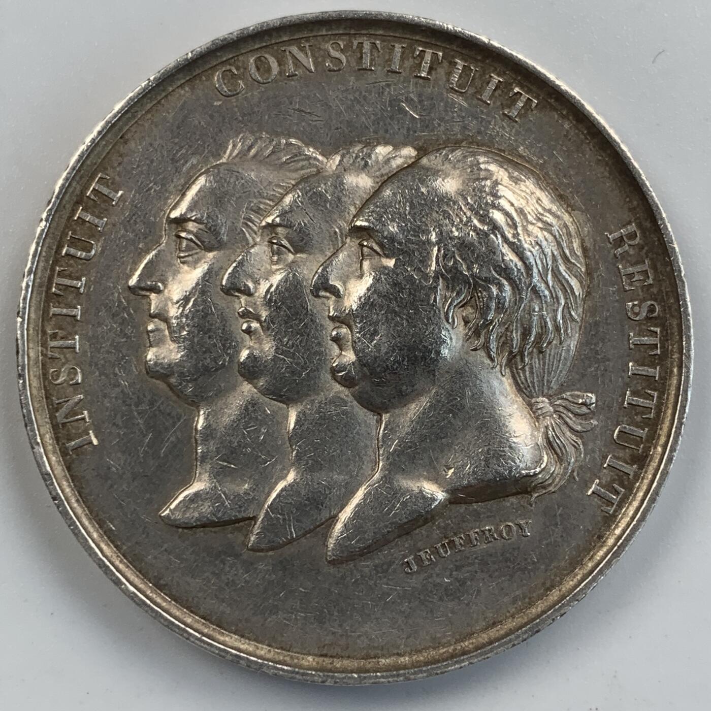 掌中浮雕-藏着的欧洲第054场 1815年法国巴黎农业协会银章，37mm，24.3g，光边无边铭