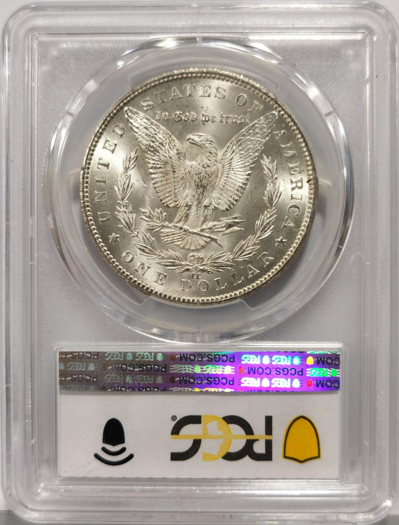 博洋堂世界钱币拍卖第164期（全场包邮） PCGS MS65 美国1884 CC 摩根银币 稀有卡森厂 高分难得 车轮转光