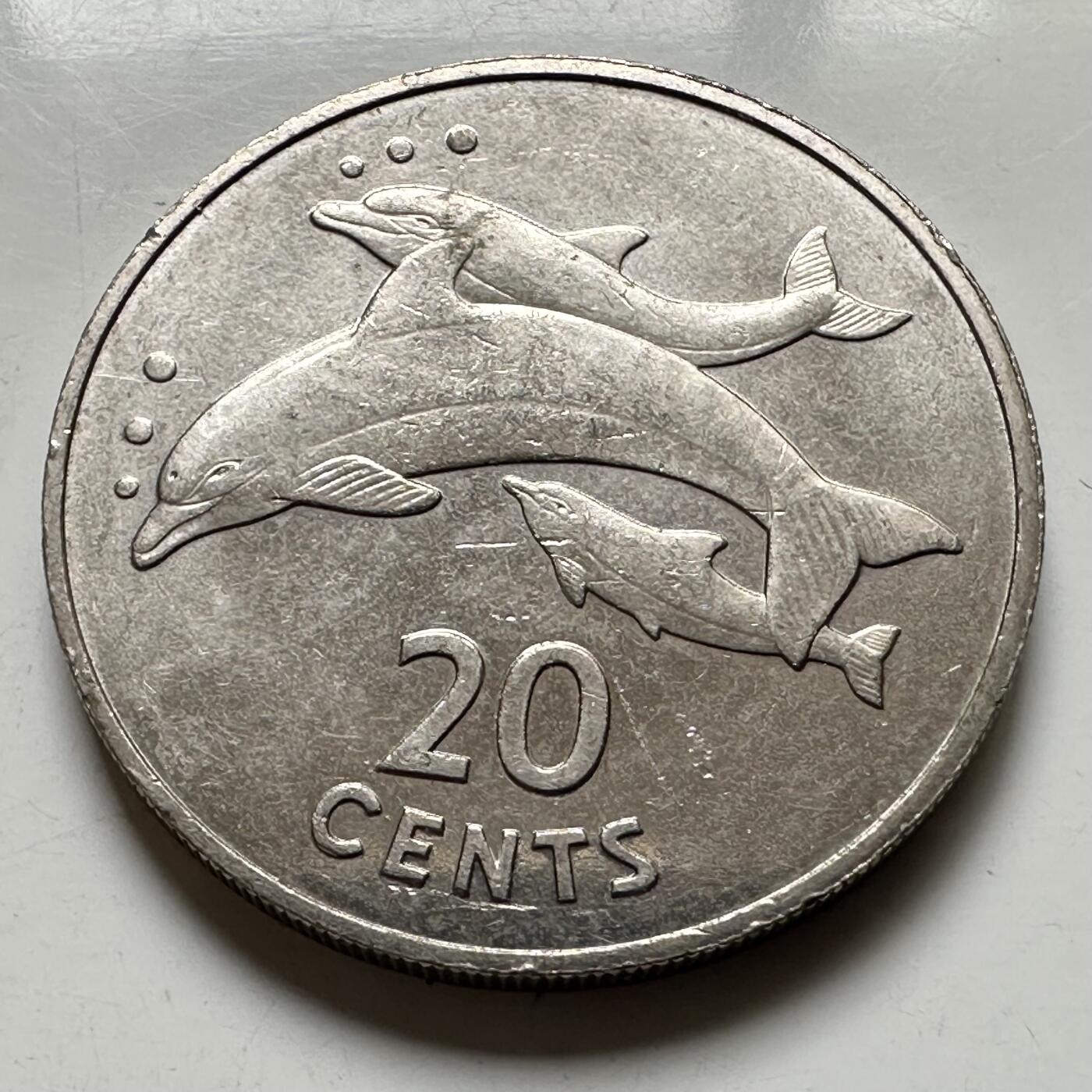 🌹外币初藏🌹🐯2026年第27场   每周二四六晚8️⃣点 接代拍 基里巴斯 1979年 20分铜镍币（海豚）