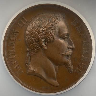 掌中浮雕-藏着的欧洲第054场 - NGC MS62 : 1865年法国农业题材铜章，50mm