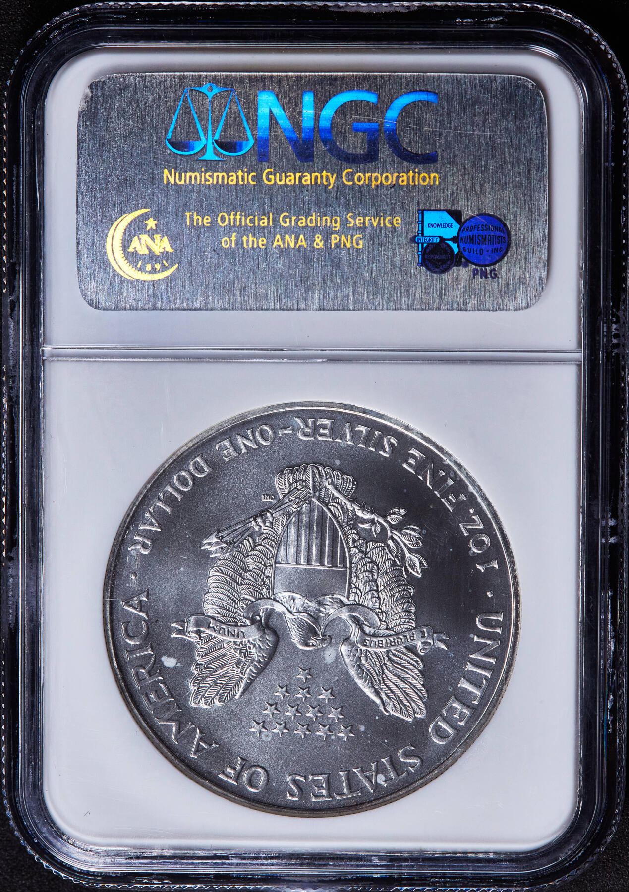 【俄甄集藏】2026年(049)03-18星期三 晚 19:30 全场包邮 美国1997年行走女神1盎司投资大银币，NGC MS69，原光品相，重1盎司，999银