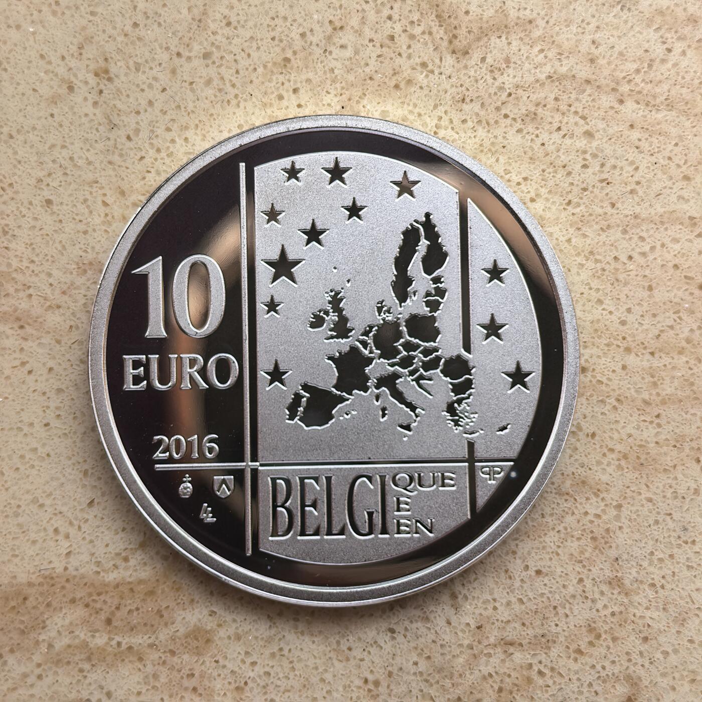 道一币馆币章第一百六十八场 原盒证 比利时2016年物理学家阿尔伯特·爱因斯坦10欧元精制银币