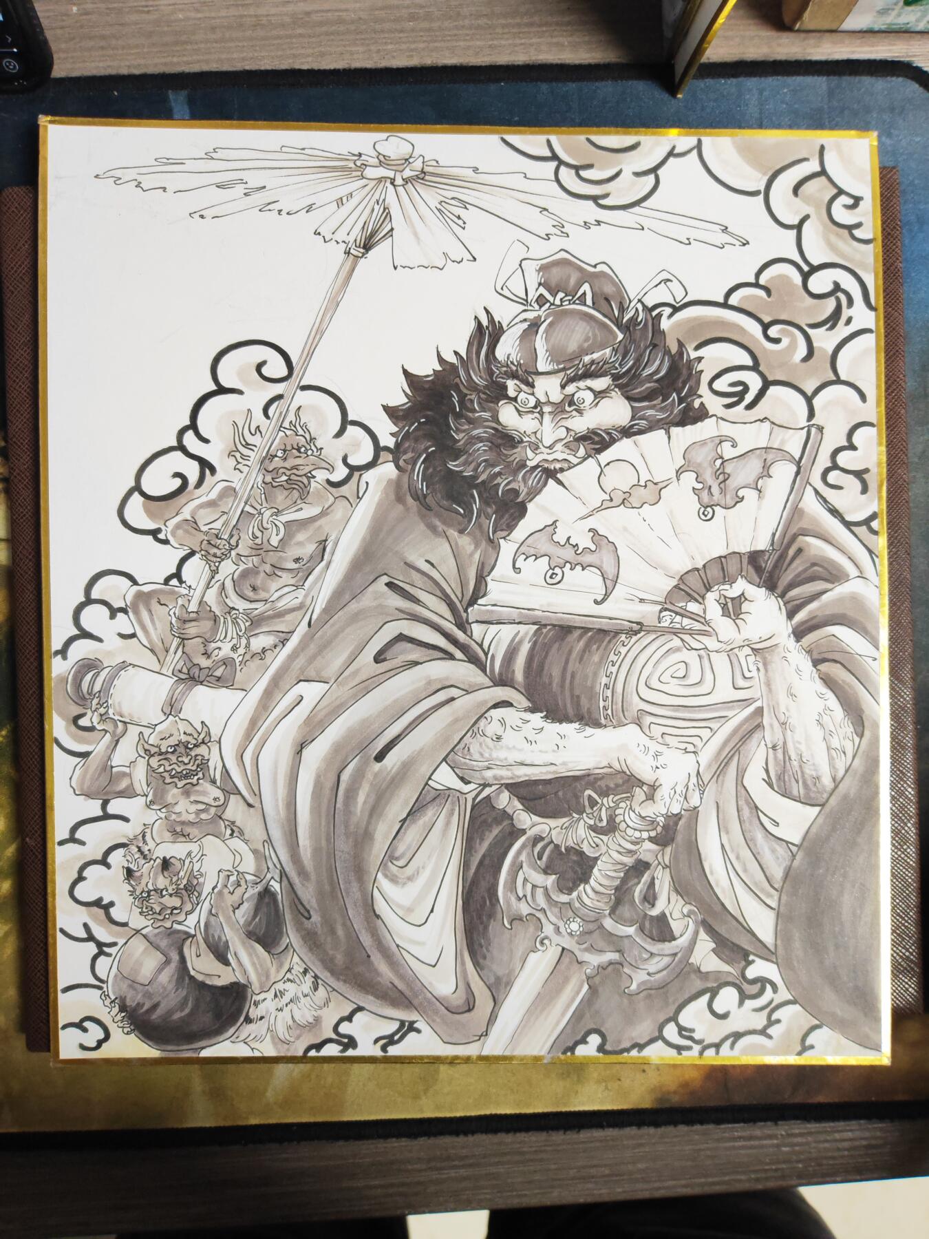 阳大大卡牌拍卖第104期（持续收拍品，周五晚上九点截拍，进群福利早知道） 【签绘画】知名画师 嘉豪 钟馗抓鬼 画法流畅 细节满满 带有故事的插画最值得收藏