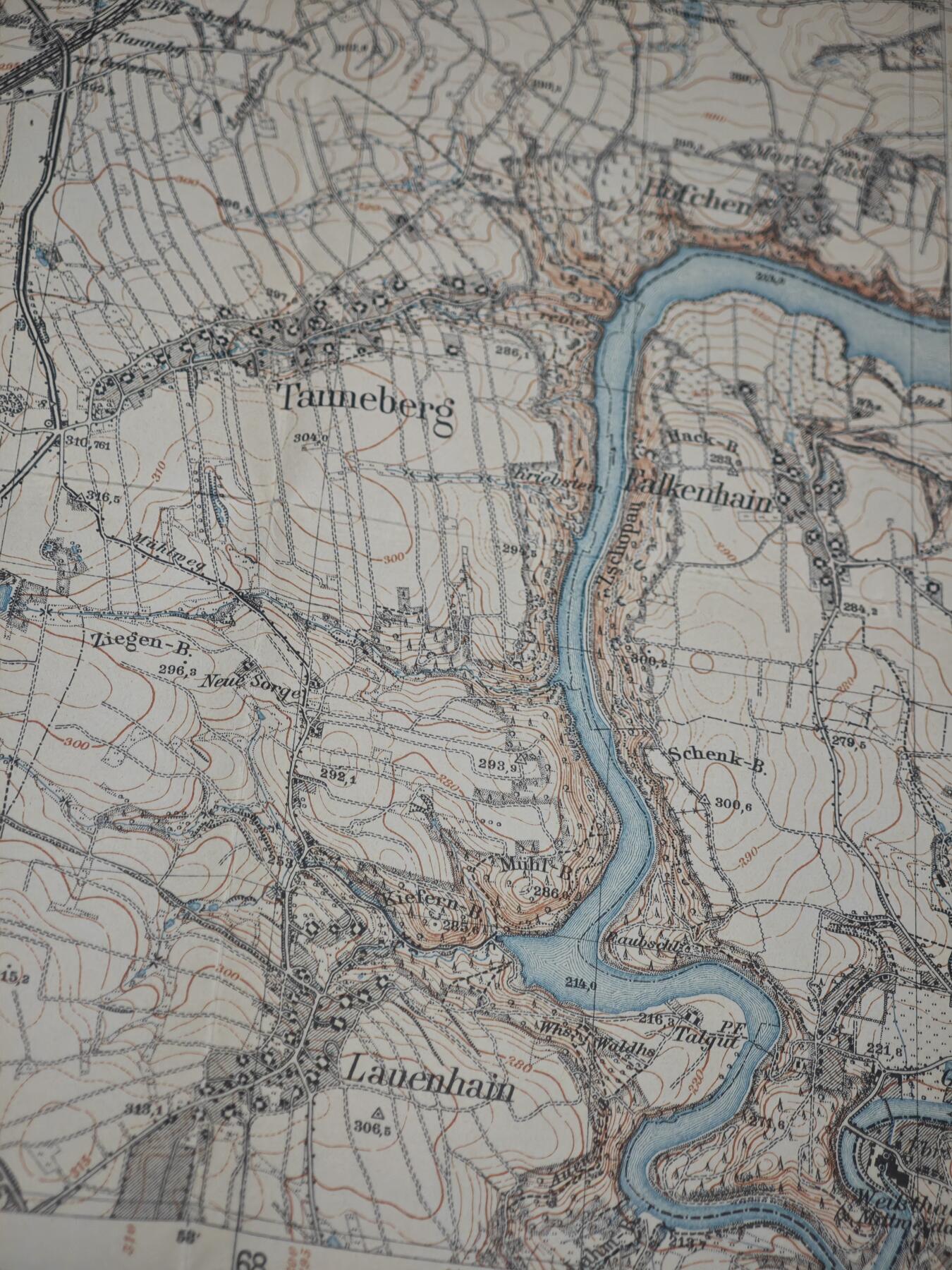 橙子收藏第五期 德意志帝国/魏玛共和国时期萨克森州官方测绘的高精度军用/民用地形图，1913年出版。是研究20世纪初德国中部地理、行政与军事的珍贵实物史料