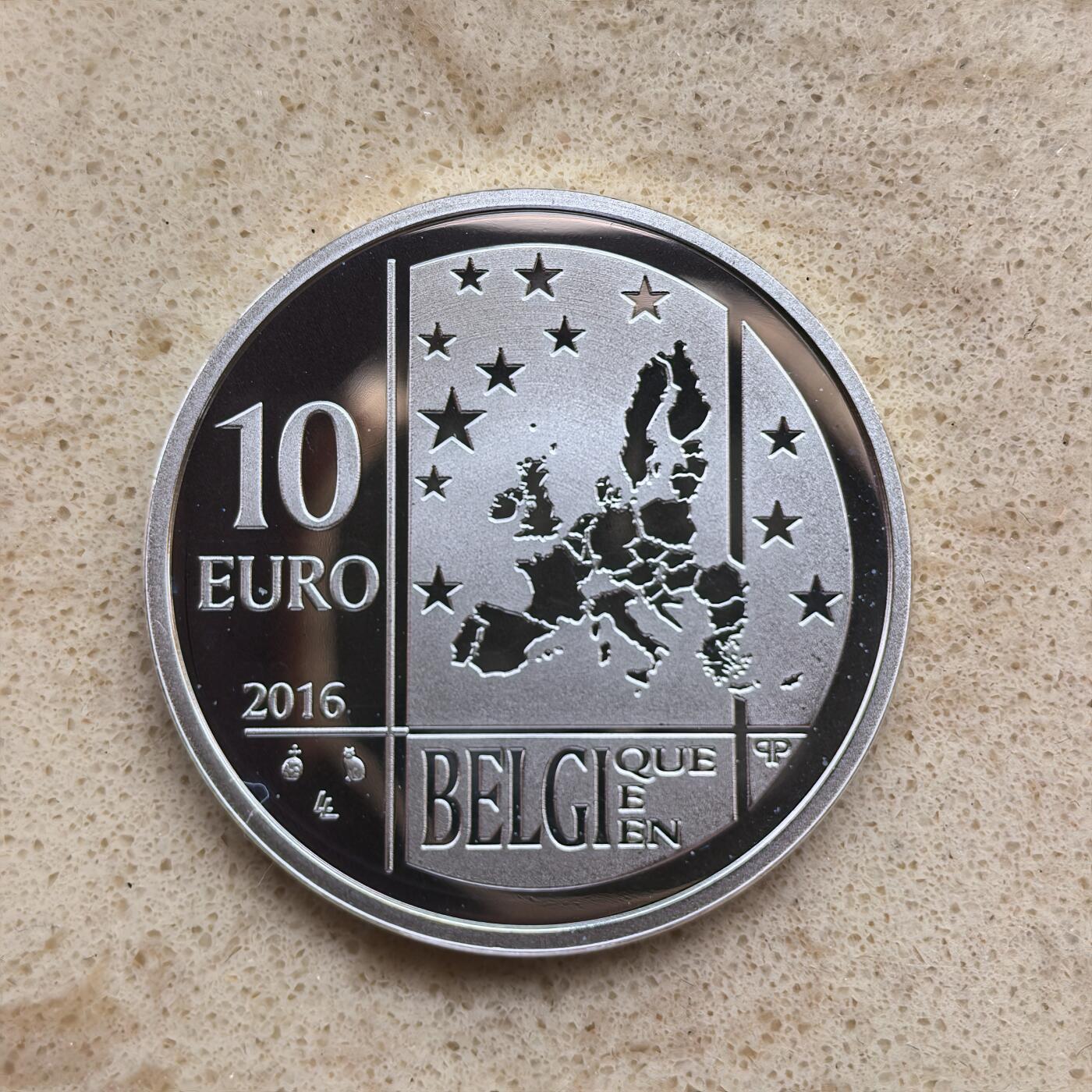 道一币馆币章第一百六十八场 原盒证 比利时2016年比利时队参加里约奥运会10欧元精制银币