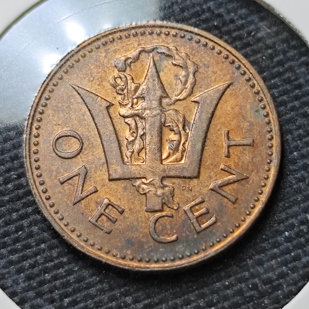 KK钱币收藏小铺   第405期 2月预留时间 周末发货 1973巴巴多斯1分 