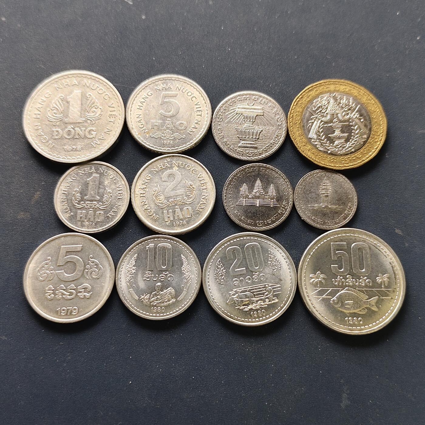 【全场包邮】纯粹捡漏拍510场 越南+老挝+柬埔寨三国4套共12枚一组