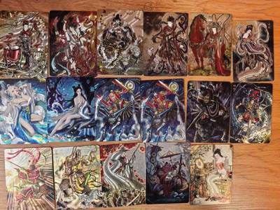 阳大大卡牌拍卖第104期（持续收拍品，周五晚上九点截拍，进群福利早知道） - 【粗闪】炎卡文化 问道东方 彫仙8张+黄子鉴4张+周胜等5张 粗闪17张全套