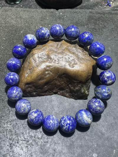 精美阿富汗老矿青金石手串一条 - 精美阿富汗老矿青金石手串一条