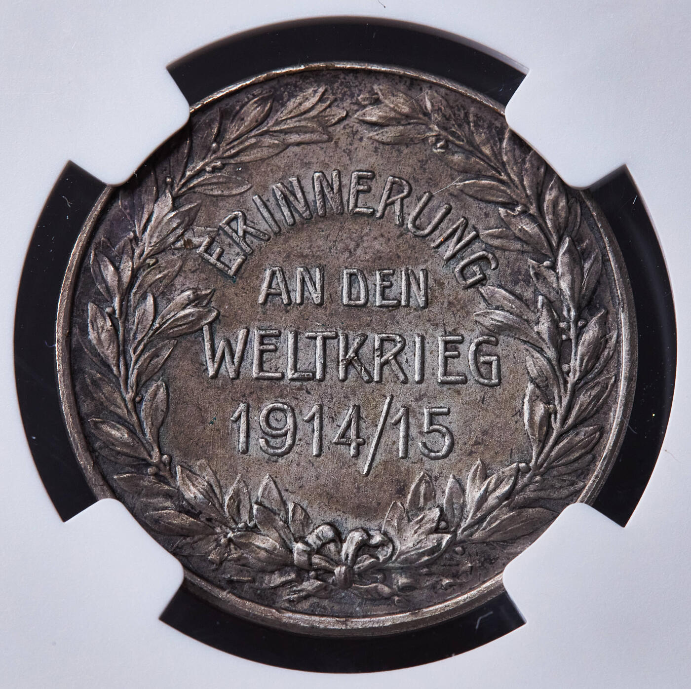 【俄甄集藏】2026年(049)03-18星期三 晚 19:30 全场包邮 德国1915年纪念一战陆军元帅卡尔·冯·比洛银章，NGC MS62，酱彩老包浆，高浮雕，少见品种