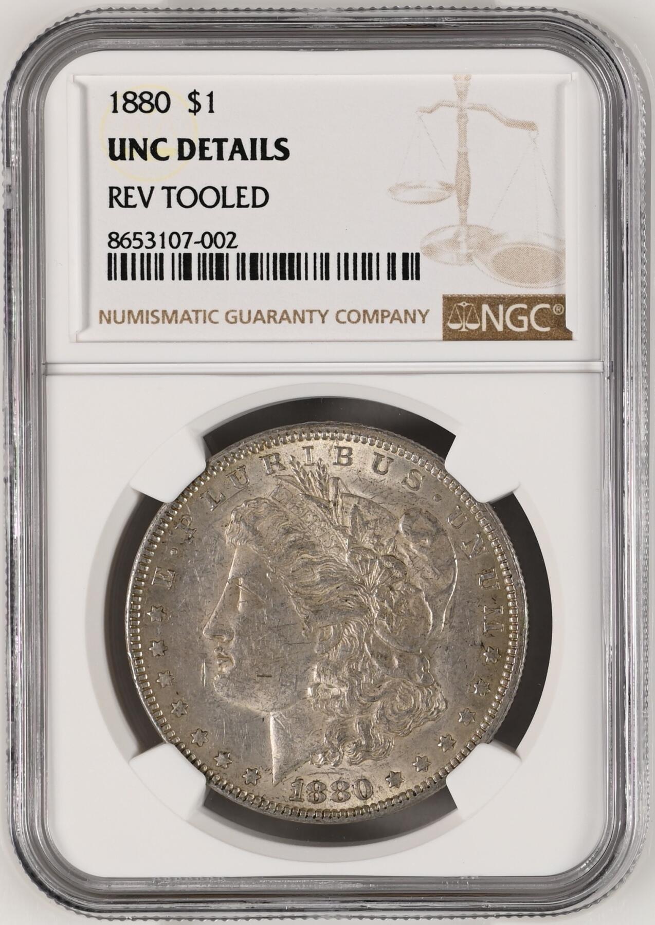 抚柳草堂-第十五期章牌钱币  奖章勋章限时免佣 满百包邮 放漏专场 1880美国摩根1美元大银币 Ngc unc 细节在线光感不错