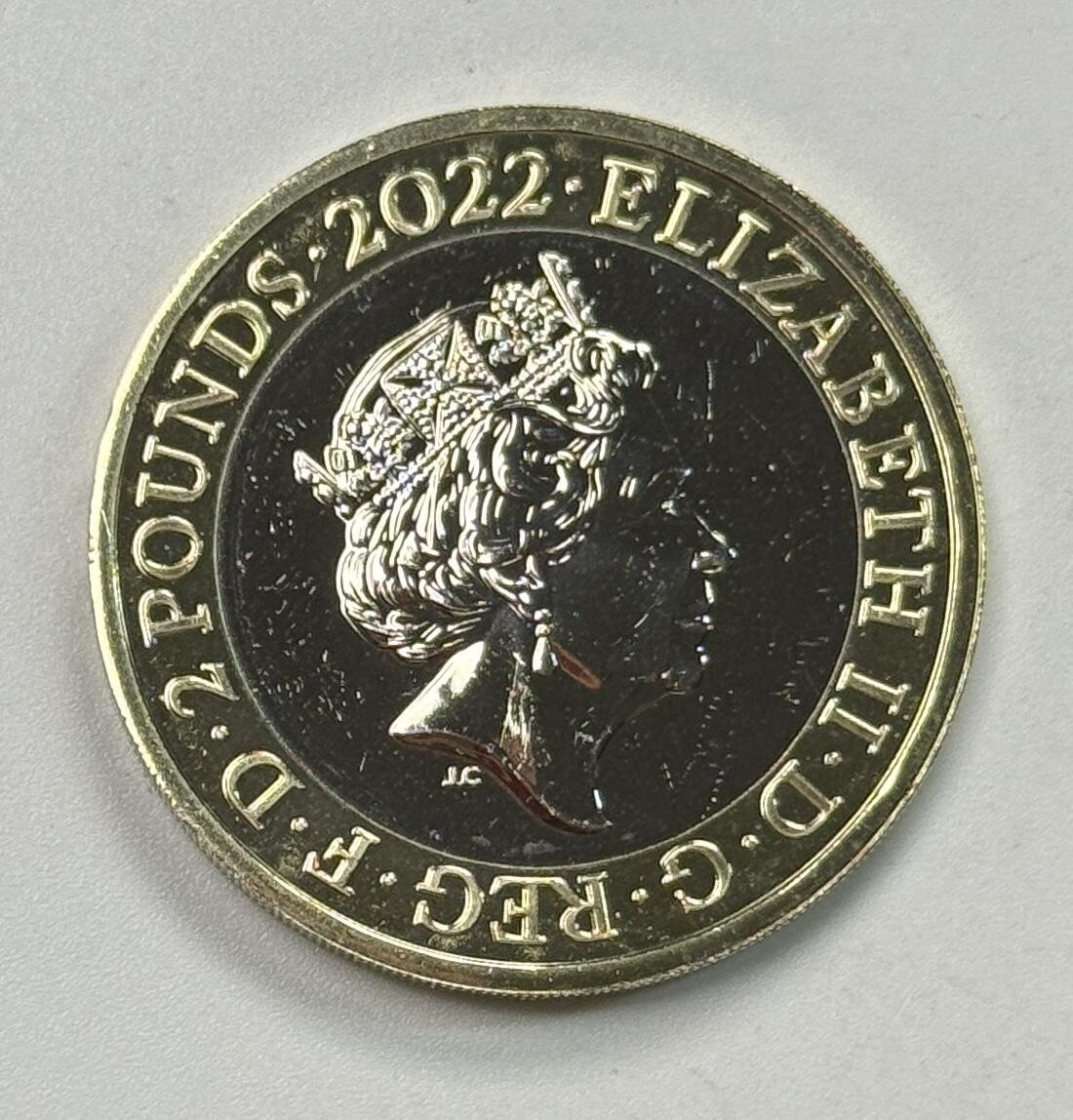 S&S Numismatic世界钱币-拍卖 第122期  英国2022年 “电话之父”亚历山大·格拉汉姆·贝尔逝世75周年 2英镑双色纪念币 BU