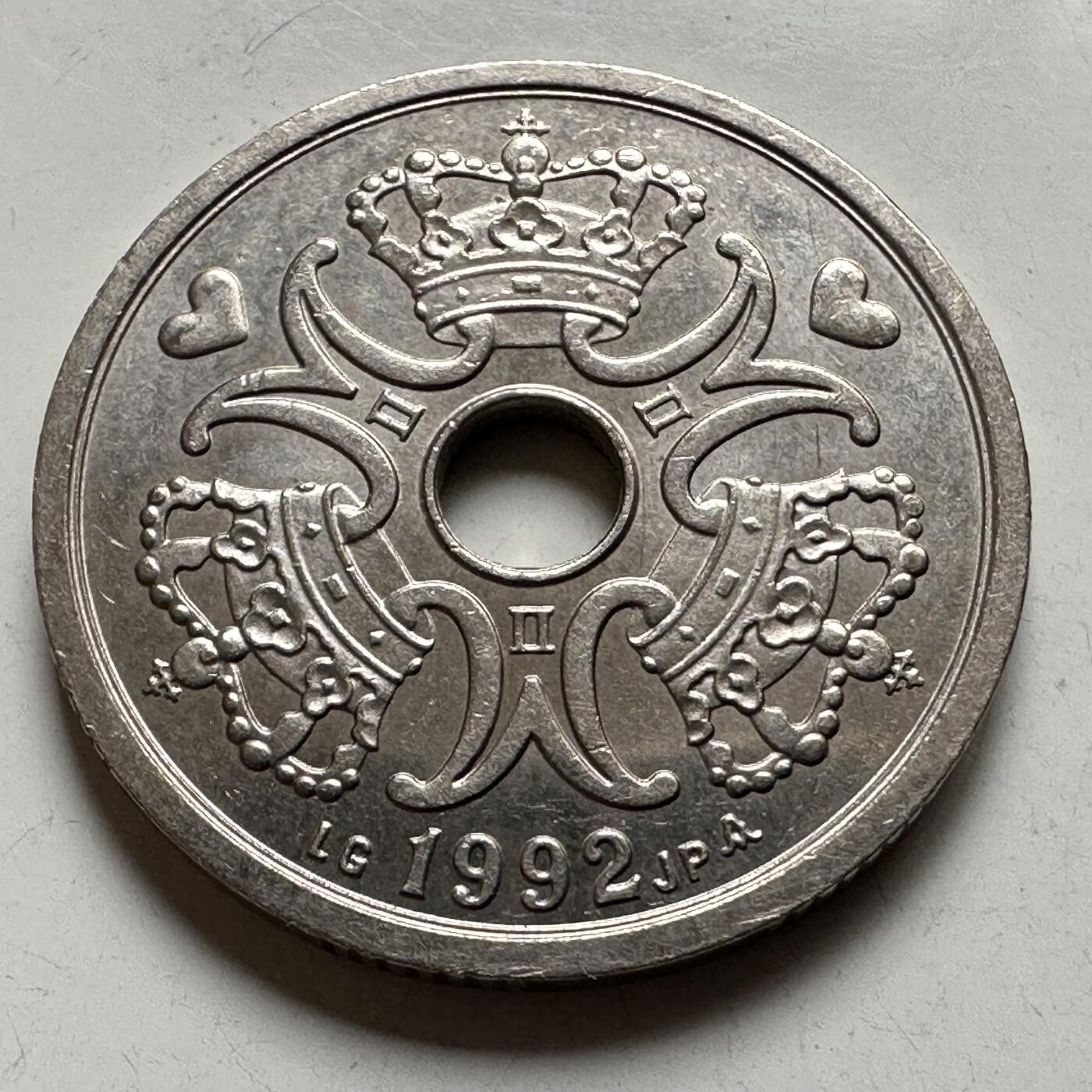 🌹外币初藏🌹🐯2026年第27场   每周二四六晚8️⃣点 接代拍 丹麦 1992年 玛格丽特二世 2克朗