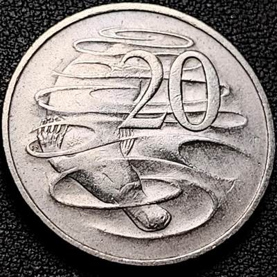 泉币菌-第207场-拍品多 请提前出价 - 好品 1966年英属澳大利亚20分 伊丽莎白女王  鸭嘴兽  28.5mm