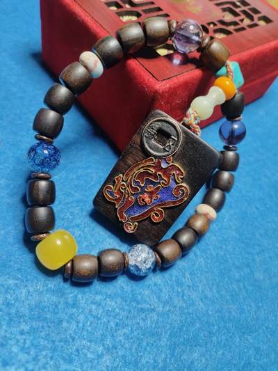 把古韵和福气戴在腕间黑檀木掐丝平安牌    - 把古韵和福气戴在腕间黑檀木掐丝平安牌   