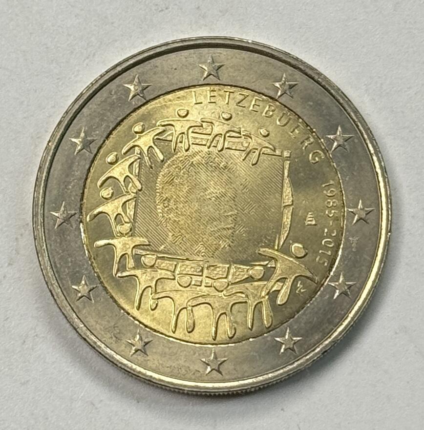 S&S Numismatic世界钱币-拍卖 第122期  卢森堡2015年 欧盟旗帜30周年 2欧元双色纪念币 幻影