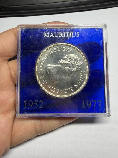 2026年集古藏今外币拍卖第三期-第2场—（总第312拍），可以寄存60天，满160元包邮。 - 毛里求斯，25卢比银币，1977年，28.4克，0.500银，品相完好