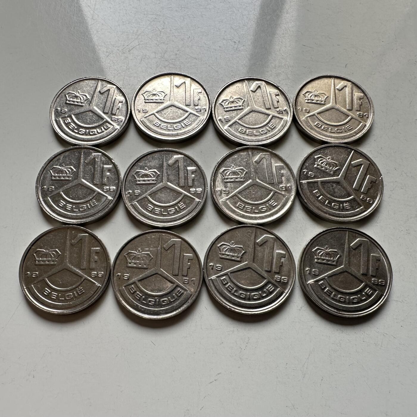 🌹外币初藏🌹🐯2026年第27场   每周二四六晚8️⃣点 接代拍 比利时 博杜安一世 1法郎12枚