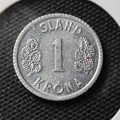 KK钱币收藏小铺   第405期 2月预留时间 周末发货 - 1977冰岛1克朗 