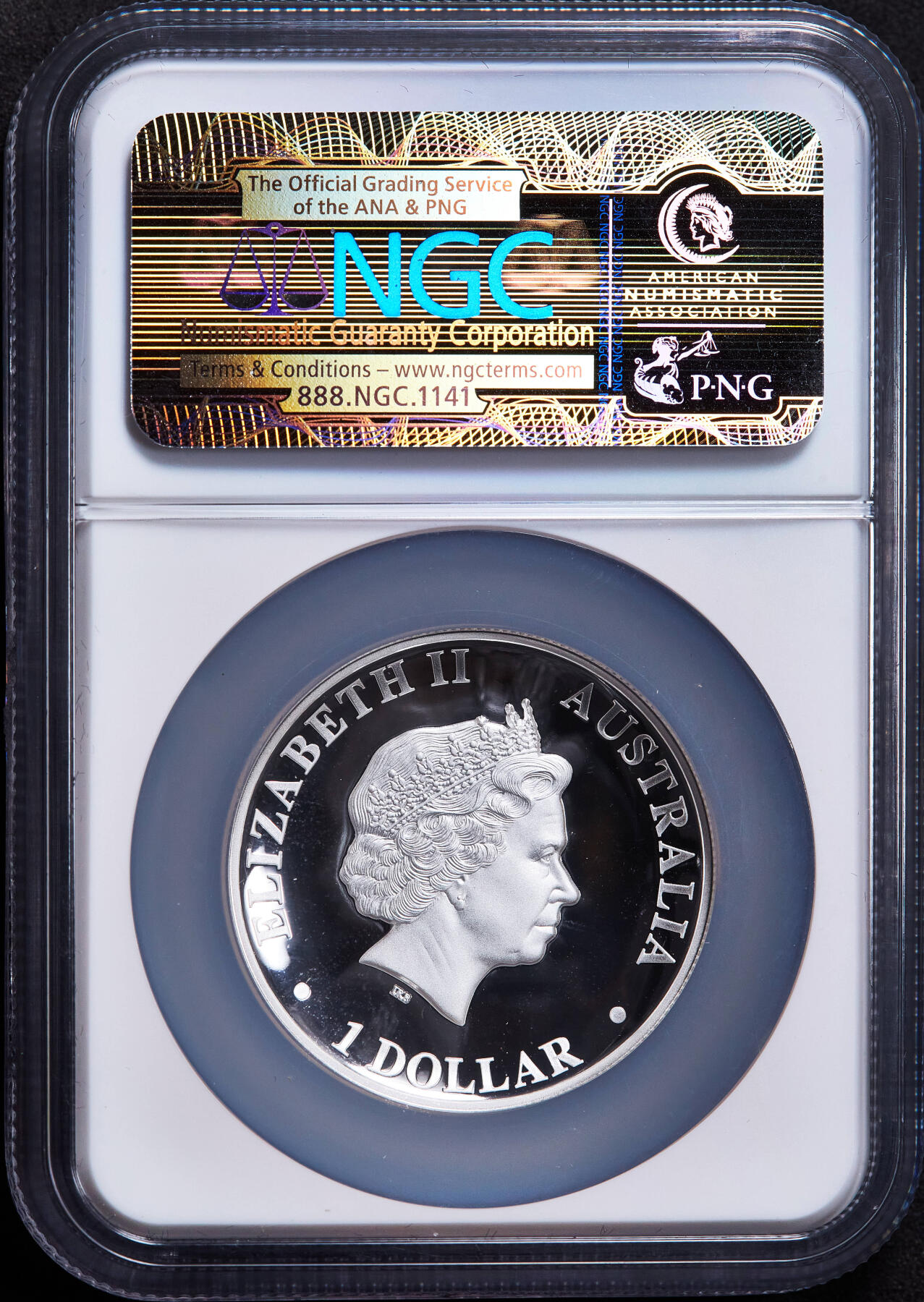 【俄甄集藏】2026年(049)03-18星期三 晚 19:30 全场包邮 澳大利亚2016年珀斯厂楔尾雕曲面1盎司精制1元银币，NGC PF69UC，特殊标签，重1盎司，999银，发行量5000枚