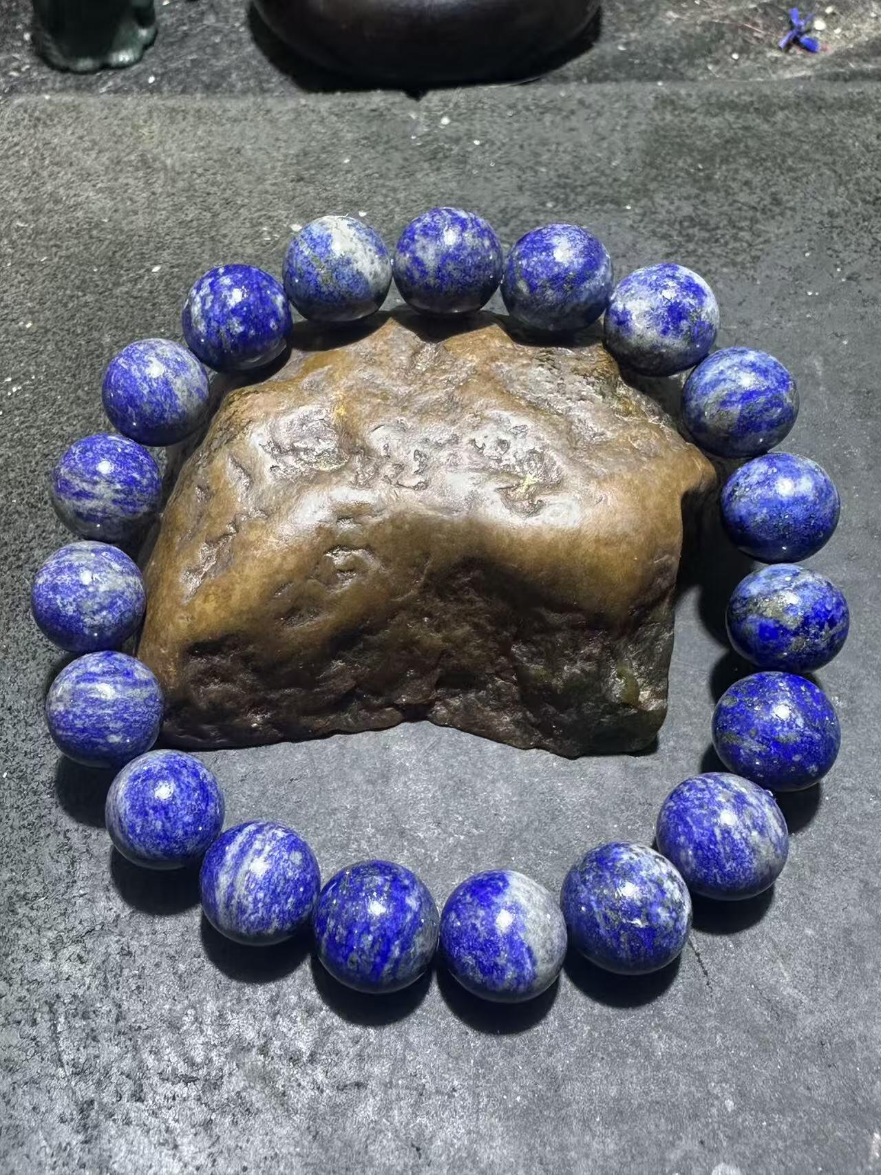 精美阿富汗老矿青金石手串一条