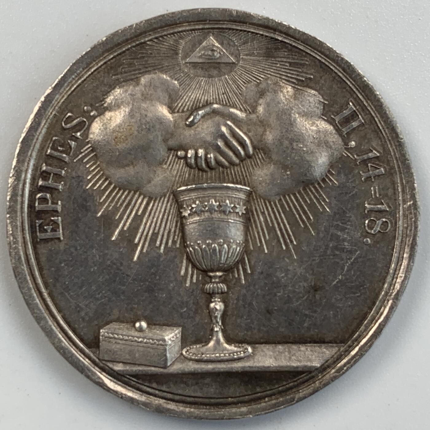 掌中浮雕-藏着的欧洲第054场 1819年德国教会联合纪念银章，29.5mm，11.3g