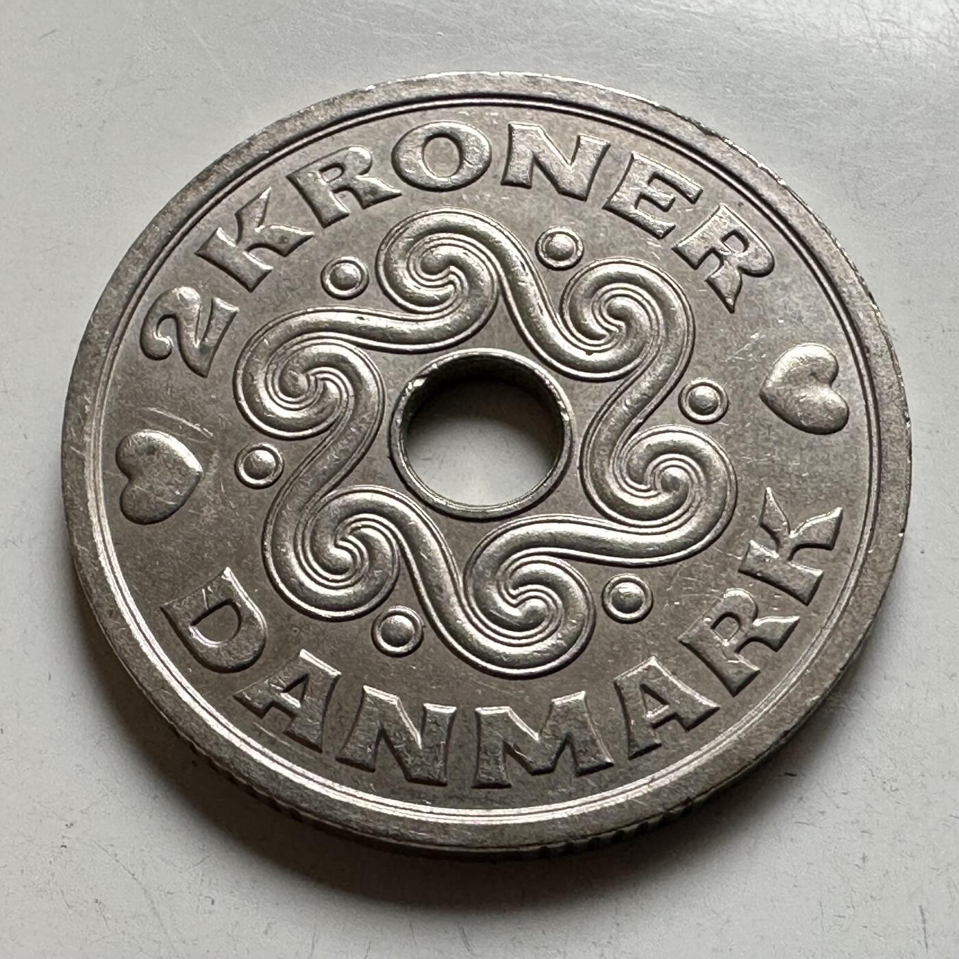 🌹外币初藏🌹🐯2026年第27场   每周二四六晚8️⃣点 接代拍 丹麦 1992年 玛格丽特二世 2克朗