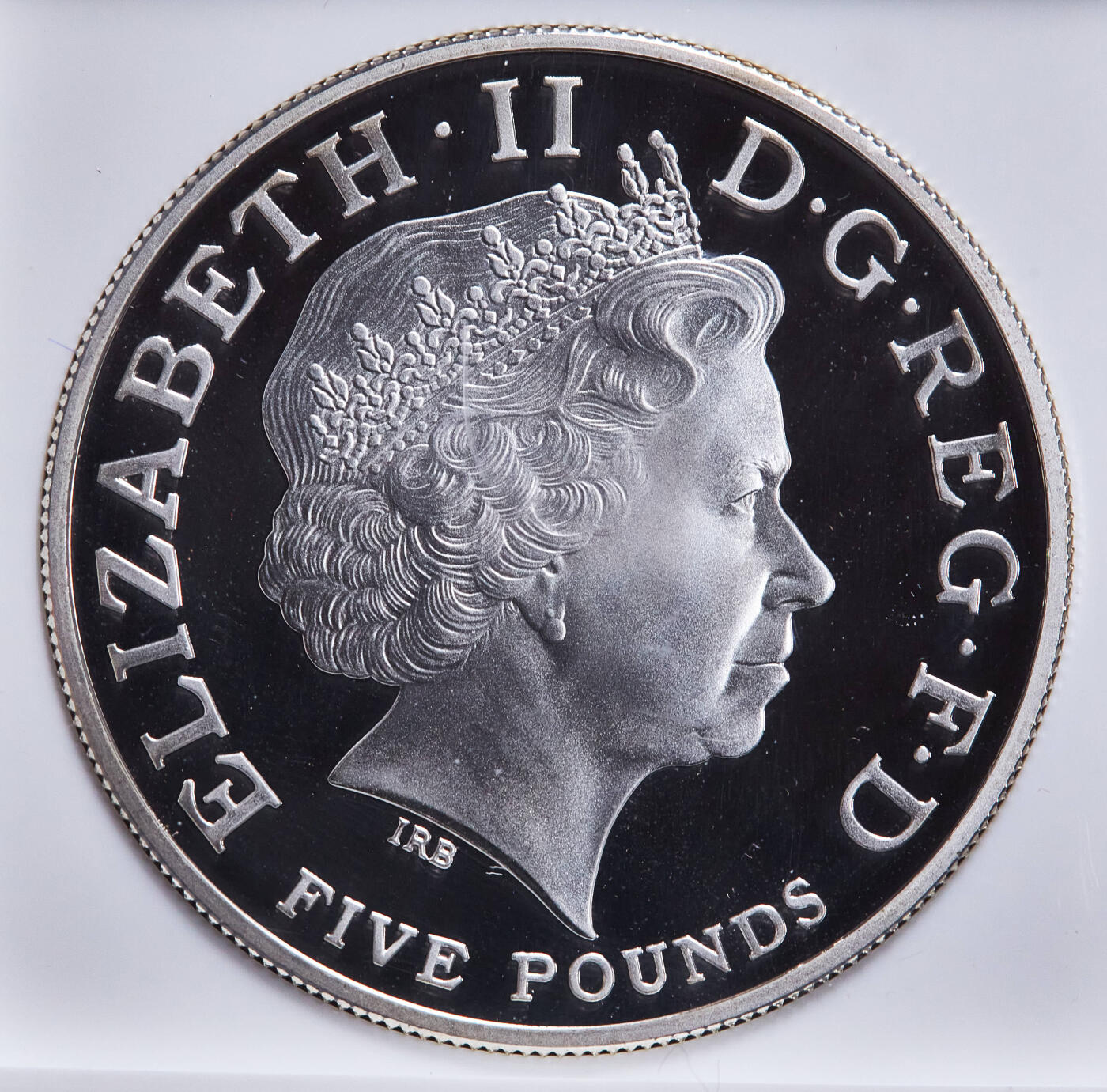 【俄甄集藏】2026年(049)03-18星期三 晚 19:30 全场包邮 英国2012年纪念伦敦奥运会倒计时彩绘加厚精制5镑大银币，NGC PF70UC，特殊标签，重56.56克，925银，发行量2324枚，少见品种