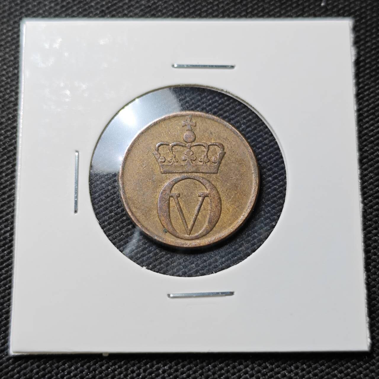 KK钱币收藏小铺   第405期 2月预留时间 周末发货 1966挪威2欧尔 