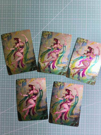 C先生卡牌 第24期  零抽层收拍品，送拍加微私聊 - 【粗闪】燎原文化×玲姐《解语花》创世女神·女娲 5张