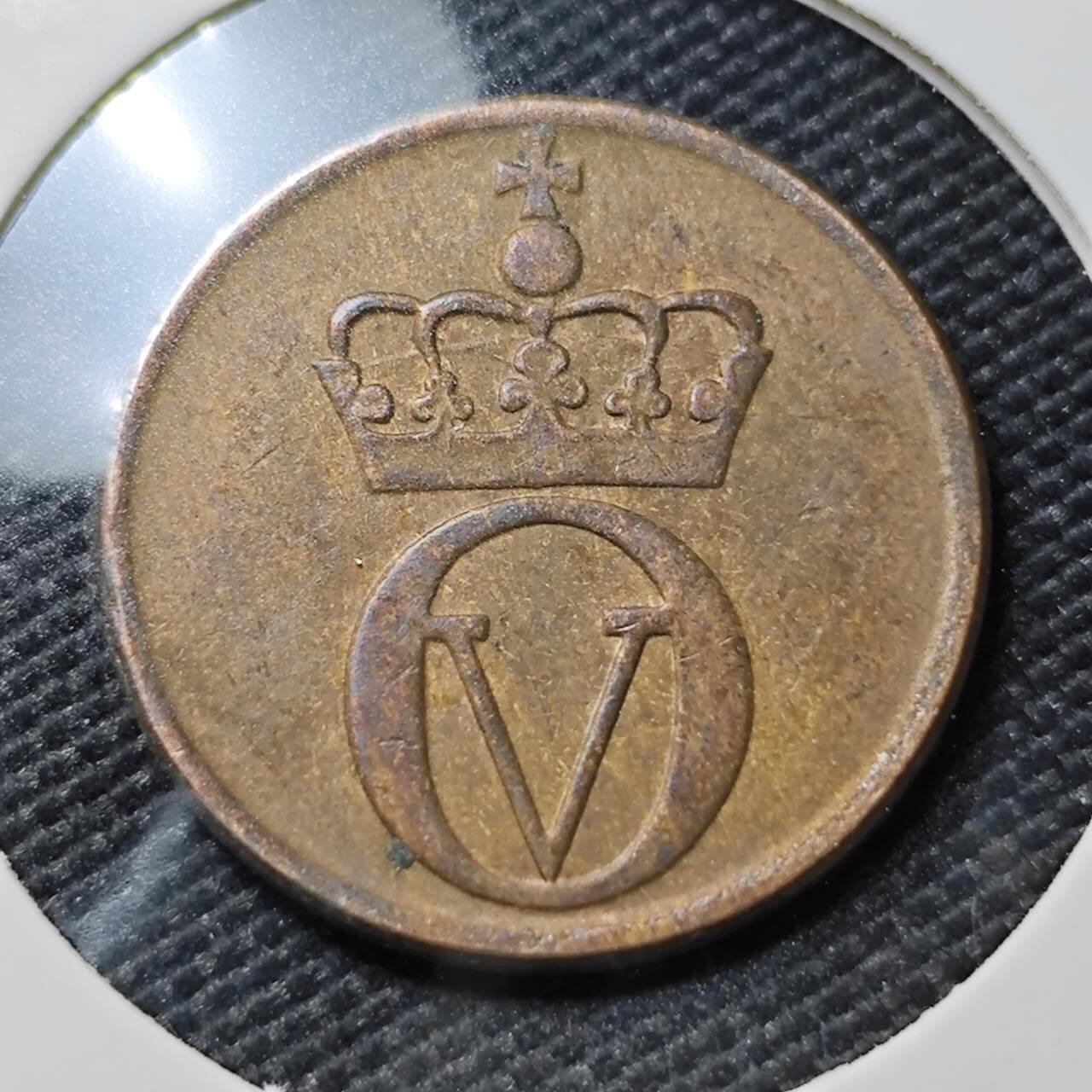 KK钱币收藏小铺   第405期 2月预留时间 周末发货 1966挪威2欧尔 