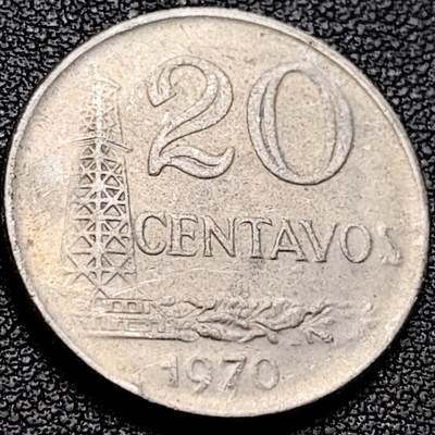 泉币菌-第207场-拍品多 请提前出价 - 海岸灯塔 自由女神 巴西1970年代20分铜镍硬币 25.0毫米 6.6克