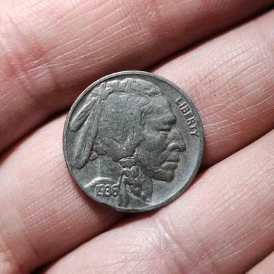 中外钱币第八场 - 美国印第安人野牛5美分