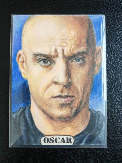 阳大大卡牌拍卖第104期（持续收拍品，周五晚上九点截拍，进群福利早知道） - 【手绘卡】范迪塞尔-画师大D-MO-OSCAR