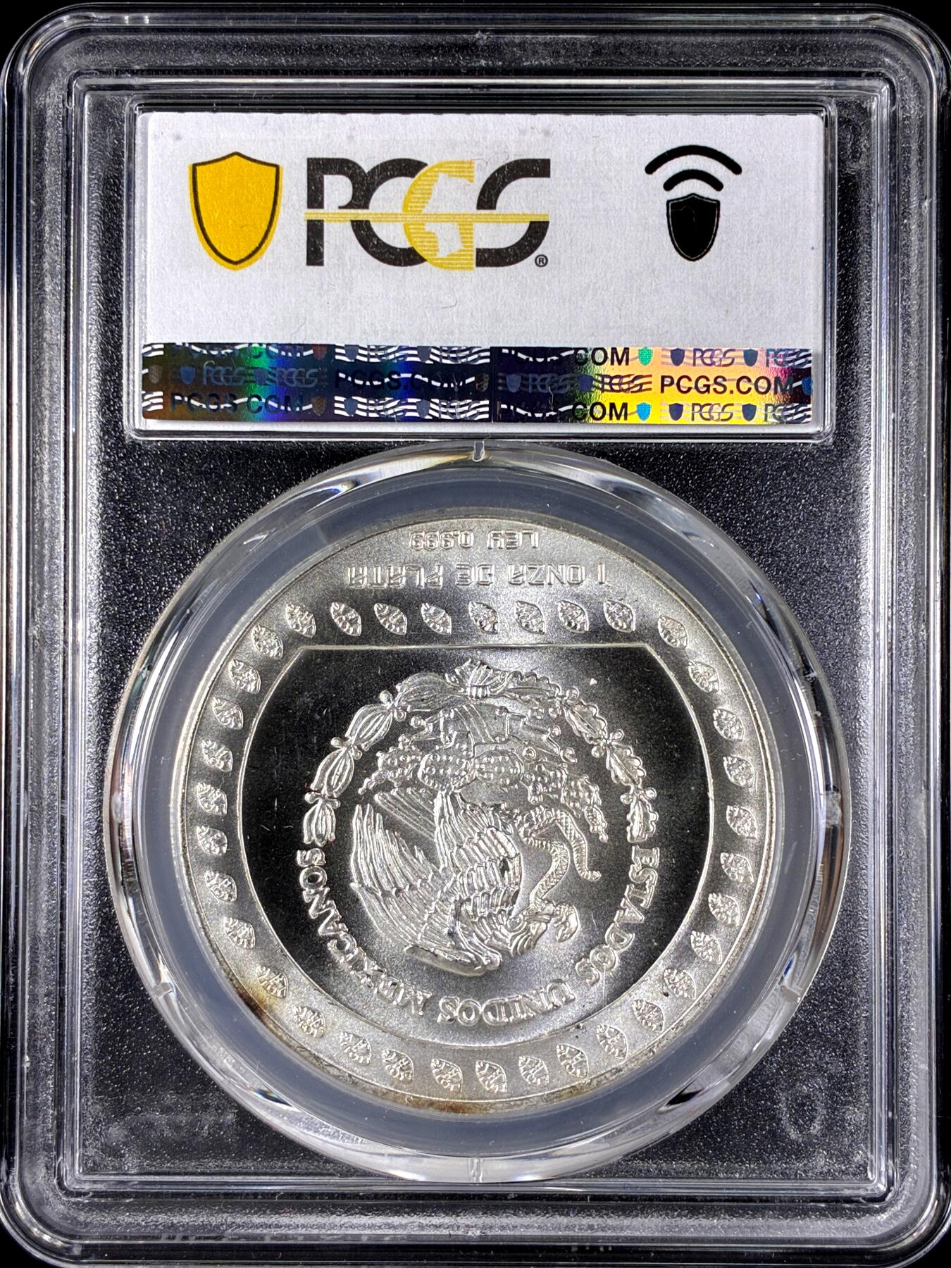 【雨安】【直播拍卖】【第0128期-评级币章】2026-03-14 周六 19:30 (金价1145, 银价22.39) [评级现代] Mexico 墨西哥 100比索 1992年 鹰战士 [31.10克,  0.999银]  PCGS-MS68