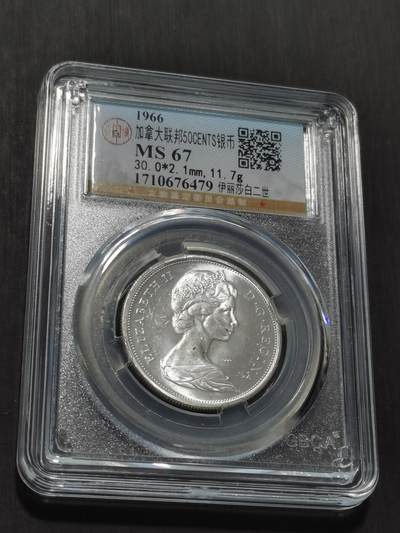 天下钱庄专场欢迎参拍 - 加拿大伊丽莎白半圆银币